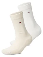 Skarpetki damskie - Tommy Hilfiger Skarpety w 2-paku Kobiety wiskoza biały wzorzysty, 35-38 - miniaturka - grafika 1