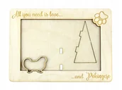 Ramki na zdjęcia - Pekińczyk ramka na zdjęcie z psem grawer - miniaturka - grafika 1