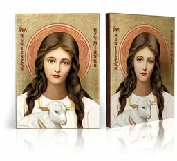 Ikona religijna Święta Agnieszka Rzymianka - Ikony i obrazy sakralne - miniaturka - grafika 1