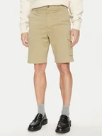 Spodenki męskie - Calvin Klein Szorty materiałowe Modern Twill K10K114067 Beżowy Regular Fit - miniaturka - grafika 1
