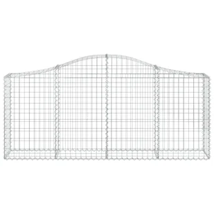 VIDAXL Kosze gabionowe, 8 szt, 200x30x80/100 cm, galwanizowane żelazo - Ogrodzenia - miniaturka - grafika 5