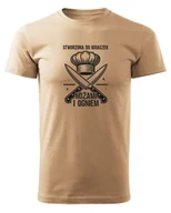 Koszulki i topy damskie - Koszulka dla Kucharzy Stworzona do igraszek nożami i ogniem Beżowy S - miniaturka - grafika 1