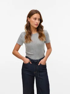 Vero Moda Koszulka w kolorze szarym - Koszulki i topy damskie - miniaturka - grafika 1
