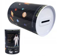 Skarbonki - SKARBONKA PUSZKA nieotwierana na pieniądze METALOWA DO OSZCZĘDZANIA 12,5CM - miniaturka - grafika 1