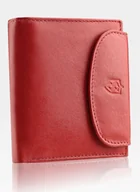 Portfele - Portfel Damski Skórzany STEVENS Czerwony z Zabezpieczeniem RFID - miniaturka - grafika 1