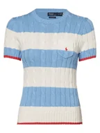 Swetry damskie - Polo Ralph Lauren - Sweter damski, niebieski|biały - miniaturka - grafika 1