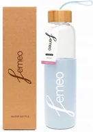 Shakery i bidony sportowe - Butelka na wodę szklana FEMEO 550 ml ice blue - miniaturka - grafika 1