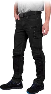 SPODNIE OCHRONNE DO PASA REIS JEANS303-T; CZARNY - Odzież robocza - miniaturka - grafika 1