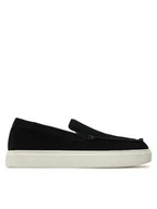 Półbuty męskie - Calvin Klein Półbuty Moccasin Suede HM0HM01794 Czarny - miniaturka - grafika 1