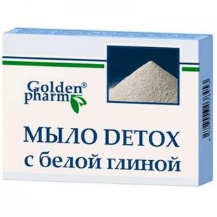 GOLDEN PHARM - mydło w kostce detoks z białą glinką, 70g - Mydła - miniaturka - grafika 1