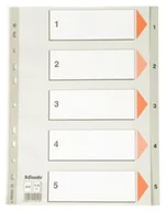 Artykuły biurowe - Esselte PRZEKŁADKI PP SZARE NUMERYCZNE 1-5 - miniaturka - grafika 1