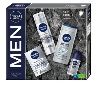 Nivea Men Zestaw 4 produktów Silver Protect ( balsam po goleniu + żel pod prysznic + rollon + pianka do golenia ) - Zestawy kosmetyków męskich - miniaturka - grafika 1