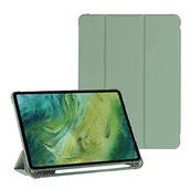 Etui do tabletów - Kompatybilny z iPad (11 cali), etui ochronne na tablet, składane etui w kształcie litery Y z otworem na długopis, materiał akrylowy, zielony matcha - miniaturka - grafika 1