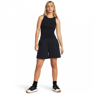 Damskie spodenki treningowe Under Armour Unstoppable Flc Pltd Short - czarne - UNDER ARMOUR - Spodnie sportowe damskie - miniaturka - grafika 1