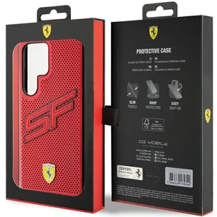 Ferrari FEHCS24LPINR S24 Ultra S928 czerwony/red hardcase Big SF Perforated - Etui i futerały do telefonów - miniaturka - grafika 8
