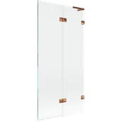 Parawany nawannowe - Mexen Lunar L parawan nawannowy 2-skrzydłowy prawy 90 x 150 cm, transparent, różowe złoto - 897L-090-100-60-00-P - miniaturka - grafika 1