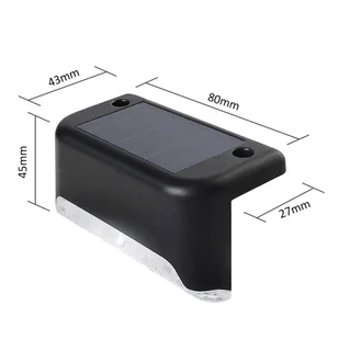 Solarna lampa schodowa tarasowa LED Maclean IP44, 4000K, Ni-MH 100 mAh, 80x45x45mm, czuj. zmierzchu MCE319 - Lampy ogrodowe - miniaturka - grafika 7