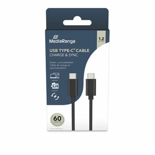 MediaRange MRCS213 kabel USB USB 3.2 Gen 1 (3.1 Gen 1) 1,2 m USB C Czarny - Kable komputerowe i do monitorów - miniaturka - grafika 1