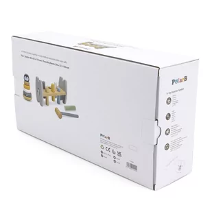 VIGA PolarB Zestaw Drewniana Piramidka + Przebijanka z Młoteczkiem Pingwinek Montessori - Klocki - miniaturka - grafika 2