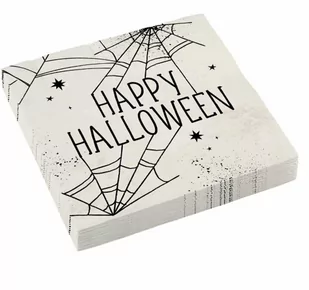 Serwetki Pajęczyny na Halloween - 33 cm - 16 szt. - Dekoracje i nakrycia stołu na imprezę - miniaturka - grafika 1