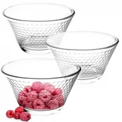 Miski i półmiski - Miska szklana salaterka miseczka okrągła zestaw misek szklanych salaterek 3 szt. 300 ml kod: O-139146 - miniaturka - grafika 1