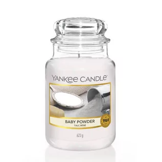 Świece - Yankee Candle Świeca zapachowa duży słój Baby Powder 623g (52419-uniw) - grafika 1