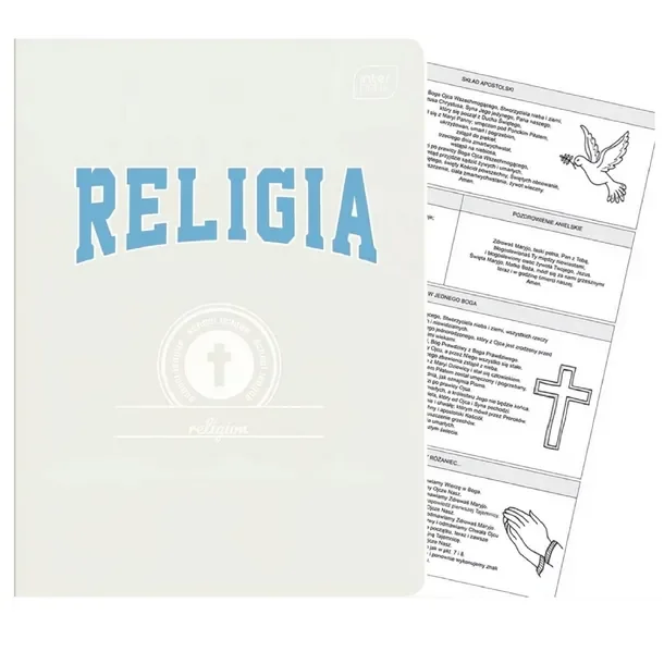 Zeszyt w kratkę A5 RELIGIA 60 kartek do religii