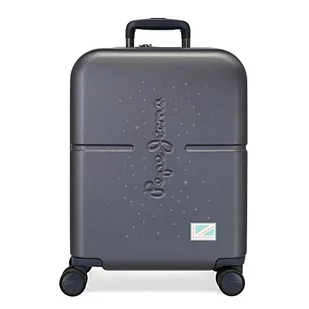 Pepe Jeans Jane Cabin walizka niebieska, 40 x 55 x 20 cm, sztywny ABS, wbudowany zamek TSA, 37 l, 2,7 kg, 4 koła, podwójny bagaż podręczny - Walizki - miniaturka - grafika 1