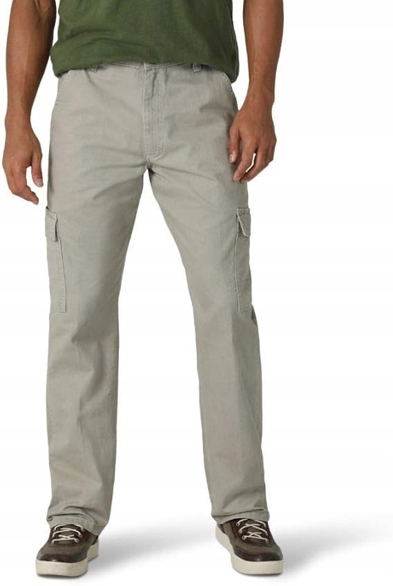 WRANGLER CASUAL MĘSKIE SPODNIE CHINOS KIESZENIE SZARE BAWEŁNA 34/29 7BA