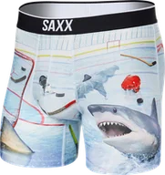 Majtki męskie - Bokserki męskie sportowe SAXX VOLT Boxer Brief - Hokej - błękitny - miniaturka - grafika 1