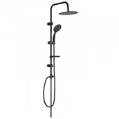 Zestawy prysznicowe - LAVEO PL2 70OX Kolumna natryskowa Długość drążka: 950 mm Wysokość: 1000 mm Szerokość: 250 mm Głębokość: 430 mm Wymiar słuchawki: 258x125 mm Długość węża: 1500 mm Wykończenie: czarne - miniaturka - grafika 1