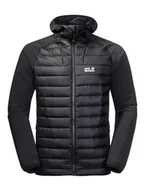 Kurtki i kamizelki sportowe męskie - Jack Wolfskin Kurtka puchowa "JWP" w kolorze czarnym - miniaturka - grafika 1