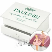 Pamiątka Pierwszej Komunii Świętej - Szkatułka na biżuterię z pozytywką i szufladką z nadrukiem dla dzie - miniaturka - grafika 1