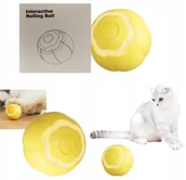 Zabawki dla kotów - INTELIGENTNA PIŁKA DLA KOTA KOTÓW INTERAKTYWNA UCIEKAJĄCA ZABAWKA USB - miniaturka - grafika 1