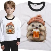 Piżamy dla dziewczynek - Piżama dziecięca Jeż W Czapce Ze Szklanką Napoju Dzień Jeża Jesieni 86/92 - VoloDonum - miniaturka - grafika 1