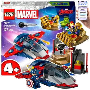 LEGO MARVEL dla dzieci 4+ Kapitan Ameryka i Thanos w zestawie z rakietami, pojazdami i klejnotem nieskończoności Lego Dla Dziecka 5 6 7 8 9 Latka .. - Klocki - miniaturka - grafika 1