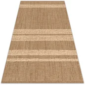 Dywany zewnętrzne - Dywan na taras do ogrodu na balkon Beżowy w linie 140x210 cm - miniaturka - grafika 1