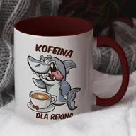 Kubki - Kubek do kawy z nadrukiem - Kofeina dla rekina - miniaturka - grafika 1
