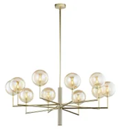 Lampy sufitowe - Dekoracyjna, złota lampa do salonu JUP 1977 FE10 K BU z serii FEME - miniaturka - grafika 1