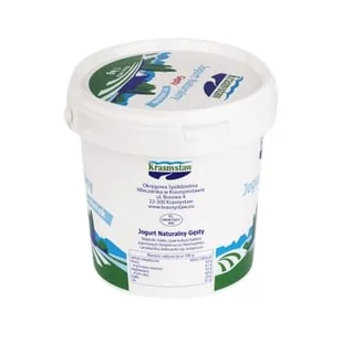 Krasnystaw Jogurt naturalny gęsty wiadro 1kg. - Kefiry, jogurty, maślanki - miniaturka - grafika 1