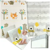 Maty piankowe - Mata piankowa składana dwustronna duża edukacyjna dla dzieci XPE 120x180 cm - miniaturka - grafika 1