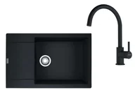 Zlewozmywaki z baterią - Franke Zestawy - Zestaw kuchenny G277MČ, Zlew zapachowy MRG 611-78 BB i bateria FC 6018.901, czarny mat 114.0700.797 - miniaturka - grafika 1