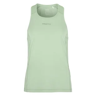 Damska koszulka bez rękawów CRAFT ADV ESSENCE SINGLET 2 W 1914796-630000 – Zielony - Koszulki i topy damskie - miniaturka - grafika 1