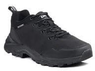 Buty trekkingowe męskie - Buty trekkingowe męskie ekoskóra DK 17123 sportowe czarne outdoor-45 - miniaturka - grafika 1