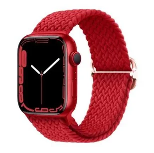 opaska pasek bransoleta NYLON LOOP APPLE Watch 1/2/3/4/5/6/7/8/9/10/Ultra 1/2/SE 42/44/45/46/49mm czerwona - Akcesoria do smartwatchy - miniaturka - grafika 1