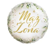 Wesele i ślub - GoDan Balon foliowy Mąż i Żona - 46 cm - 1 szt. FG-OMIZ - miniaturka - grafika 1
