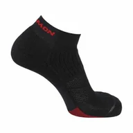 Skarpetki i podkolanówki sportowe - Skarpety Salomon X Ultra Ankle Deep Black / Alloy - miniaturka - grafika 1