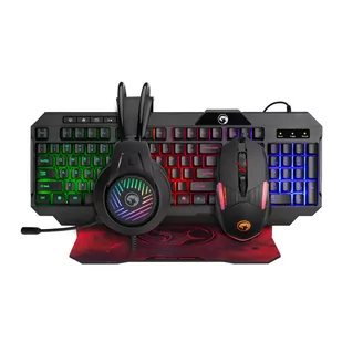 Marvo CM430 CZ/SK, zestaw klawiatura mysz dla gracza, podkładka, klawiatura, CZ/SK, do gry, membranowa rodzaj przewodowa (USB), cz - Zestawy myszka + klawiatura - miniaturka - grafika 1