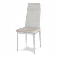 Krzesła - Krzesło welurowe klasyczne nogi chrom 704V Gch - miniaturka - grafika 1