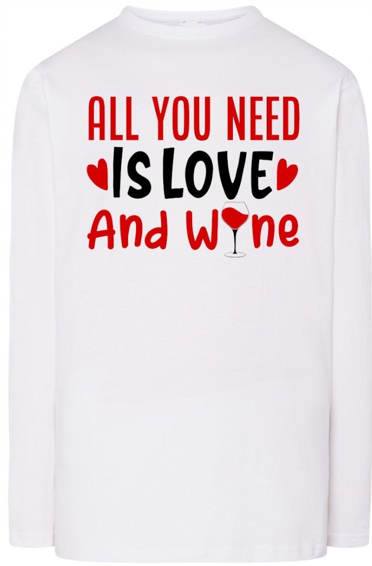 Love and Wine Walentynki Longsleeve Nadruk r.5XL
